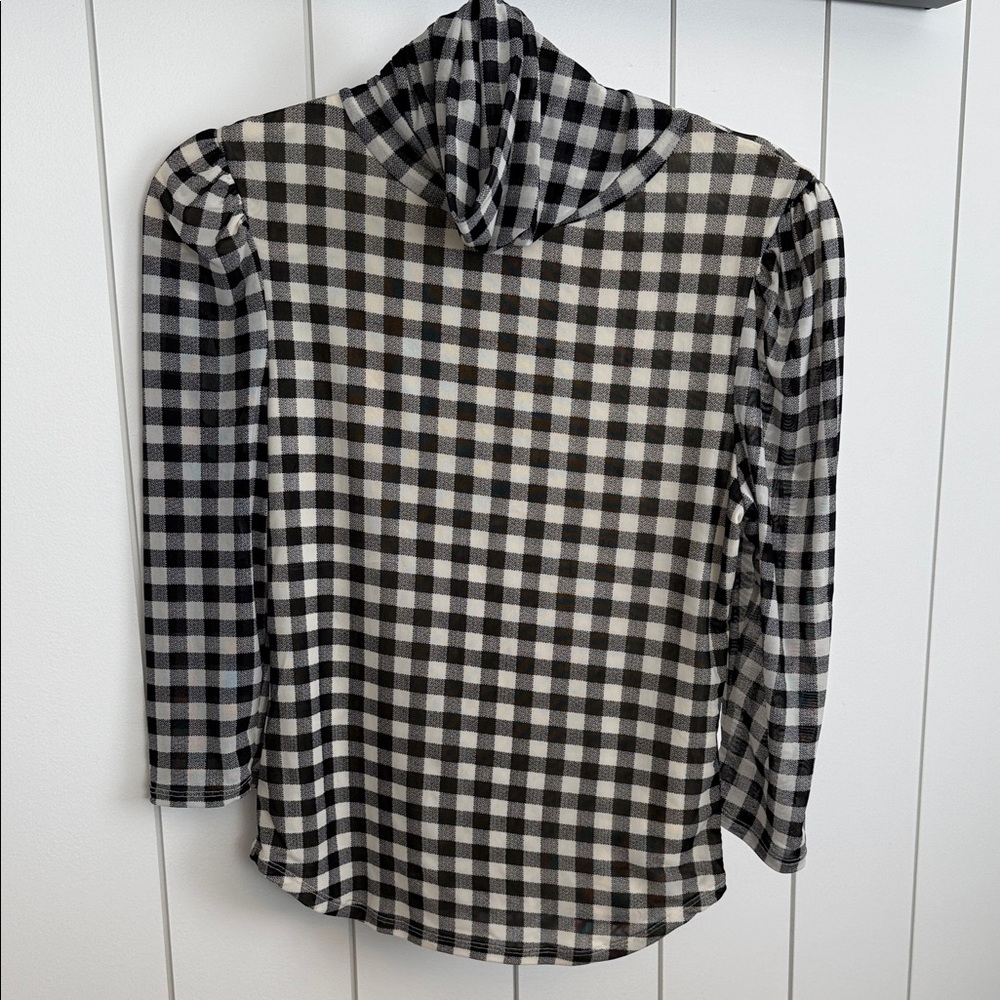 Free people semi sheer plaid top